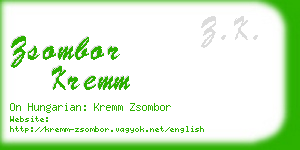 zsombor kremm business card